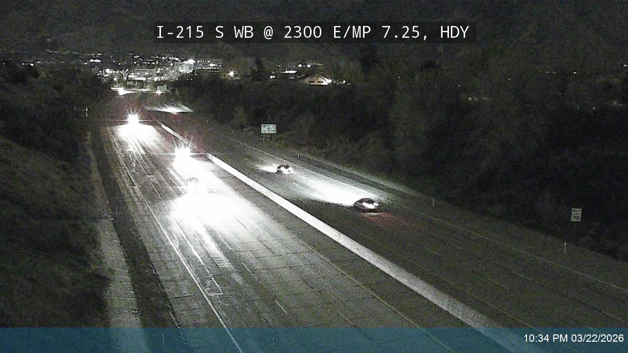 I-215 S WB @ 2300 E / MP 7.25, HDY live webcam