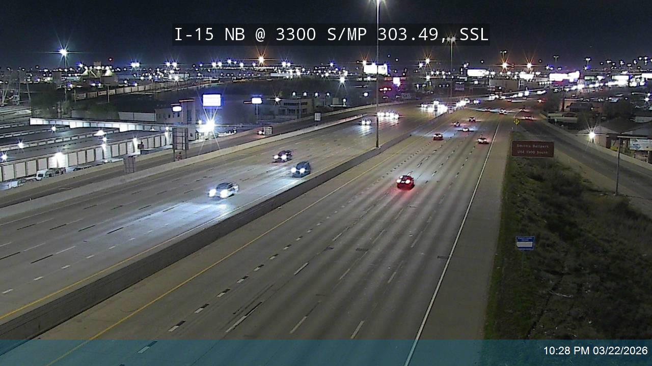 I-15 NB @ 3300 S / SR-171 / MP 303.49, SSL live webcam