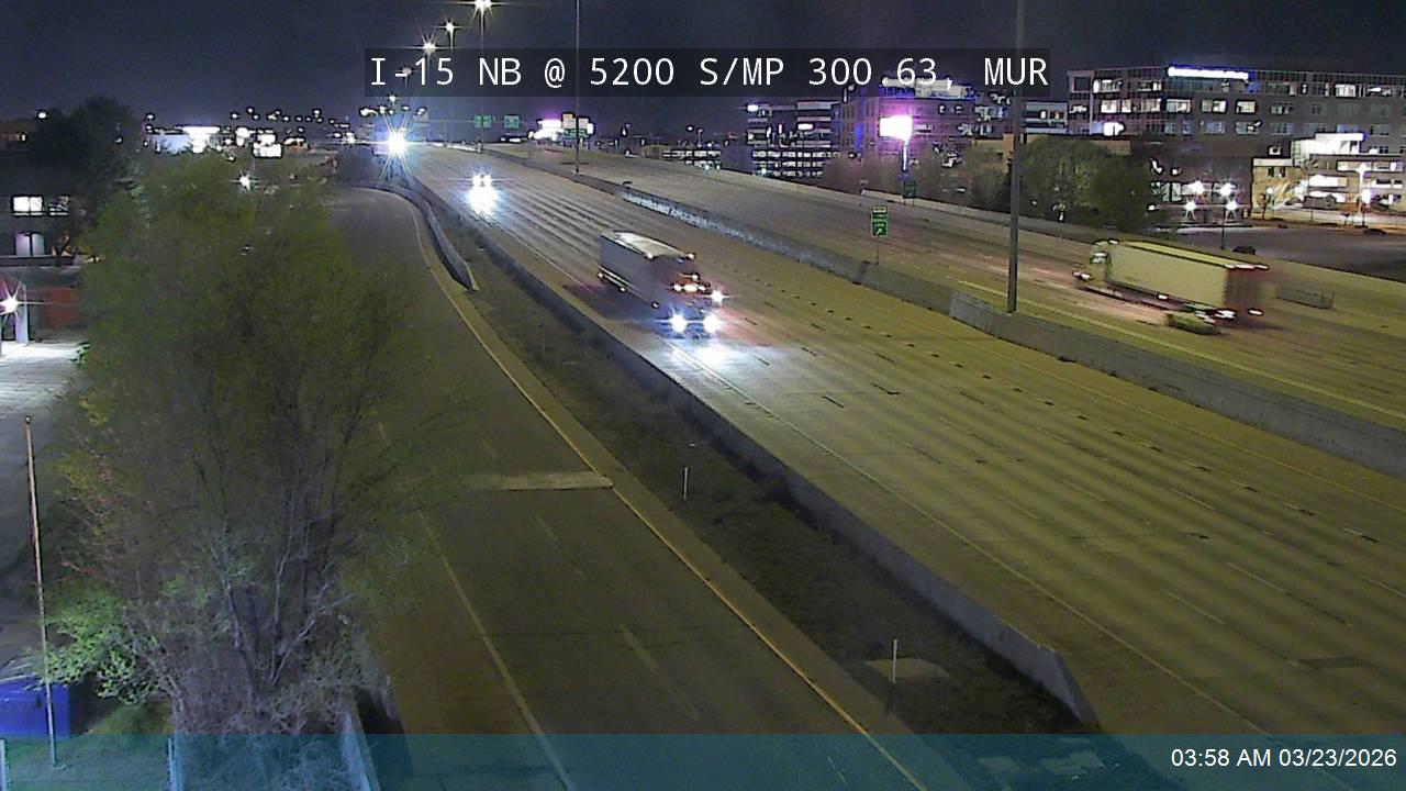 I-15 NB @ 5200 S / MP 300.63, MUR live webcam