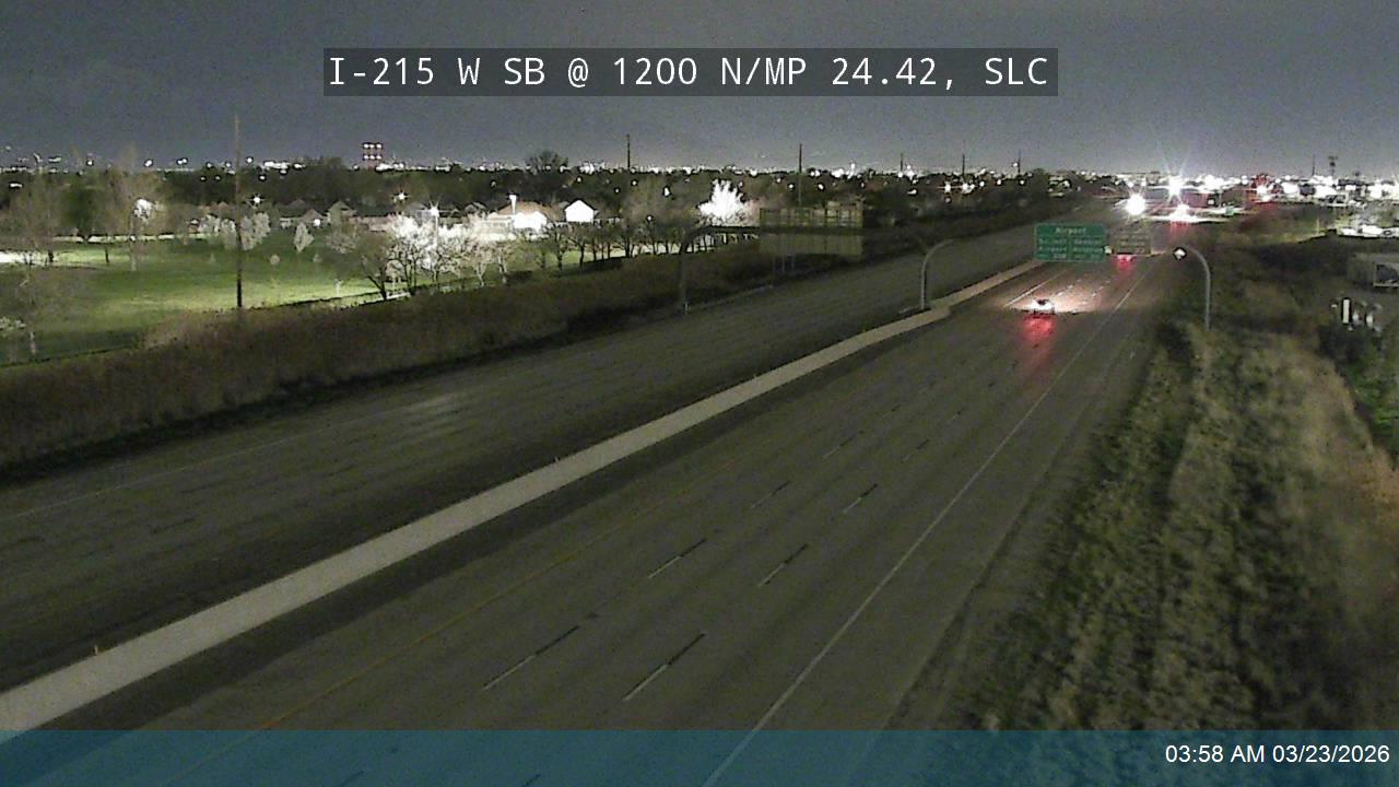 I-215 W SB @ 1200 N / MP 24.42, SLC live webcam