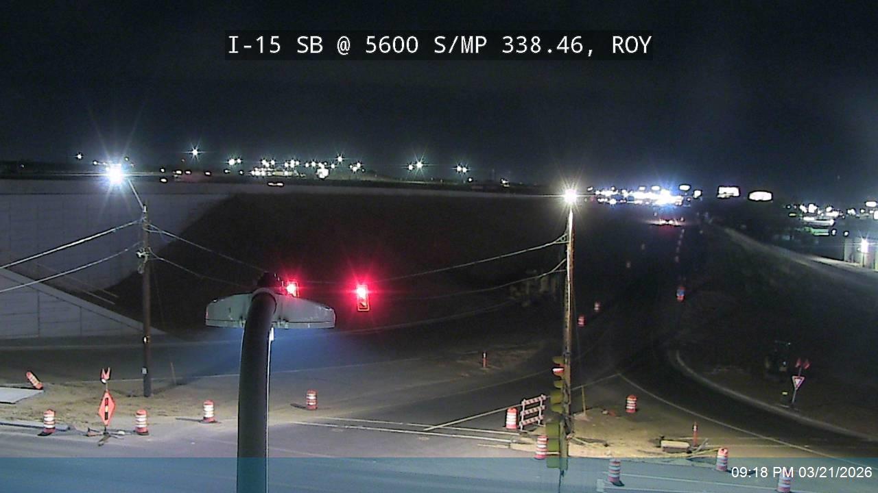 I-15 SB @ 5600 S / SR-97 / MP 338.46, ROY live webcam