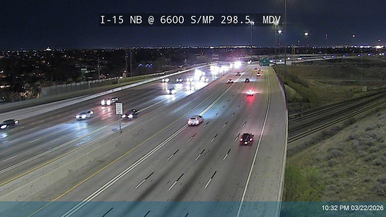 I-15 NB @ 6600 S / MP 298.5, MDV live webcam