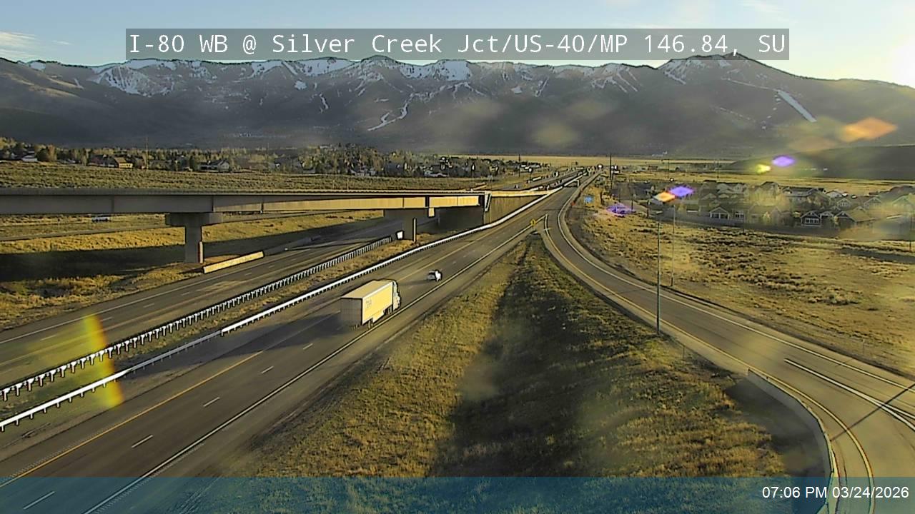 I-80 WB @ Silver Creek Jct / US-40 / MP 146.84, SU live webcam