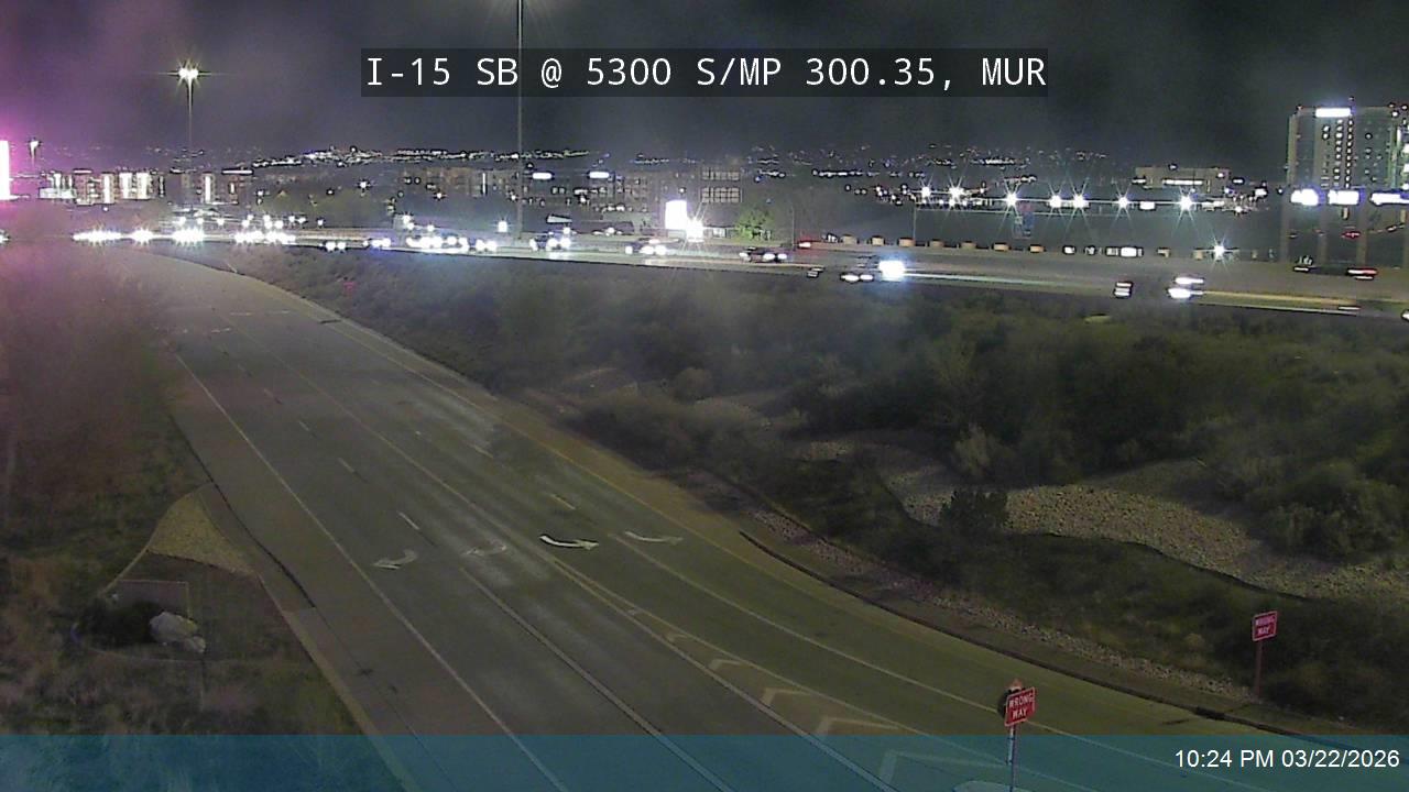I-15 SB @ 5300 S / SR-173 / MP 300.35, MUR live webcam