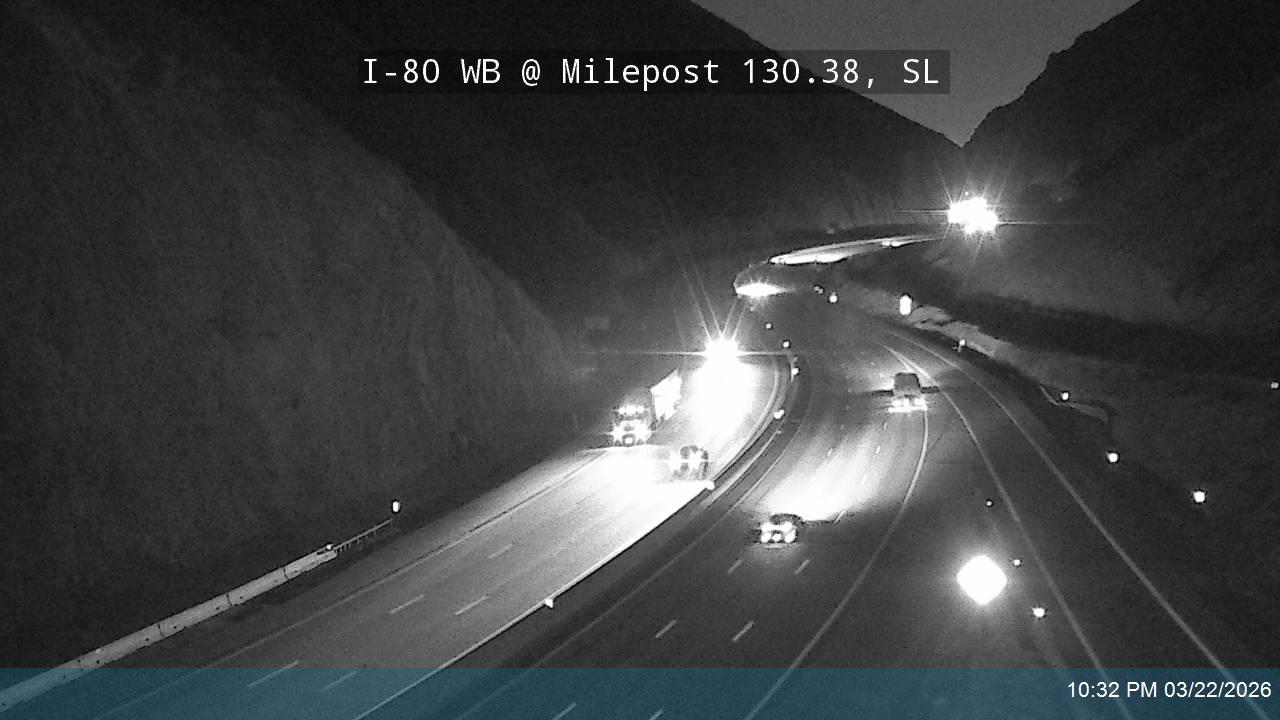 I-80 / Parleys Canyon WB @ East Quarry / MP 130.38, SL live webcam