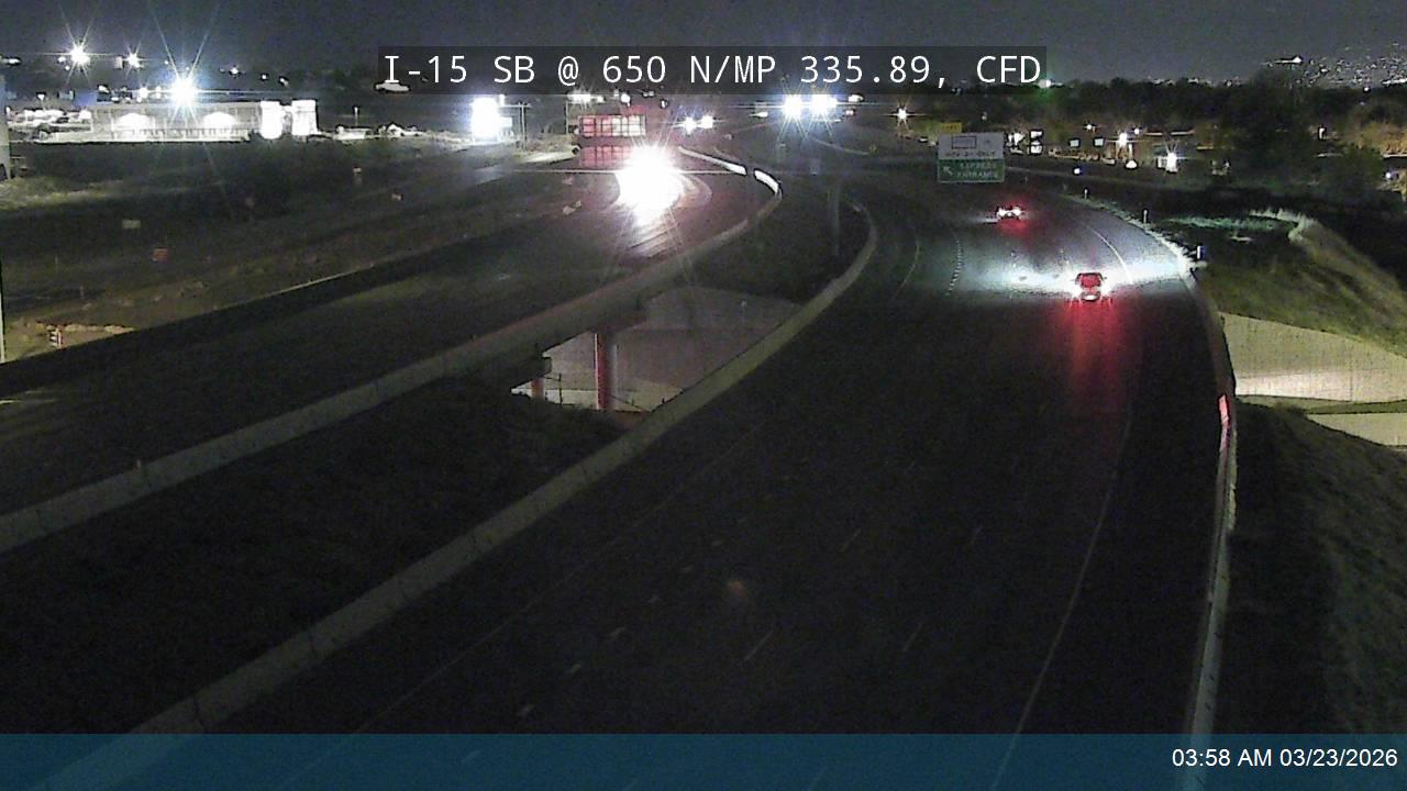 I-15 SB @ 650 N / SR-103 / MP 335.89, CFD live webcam