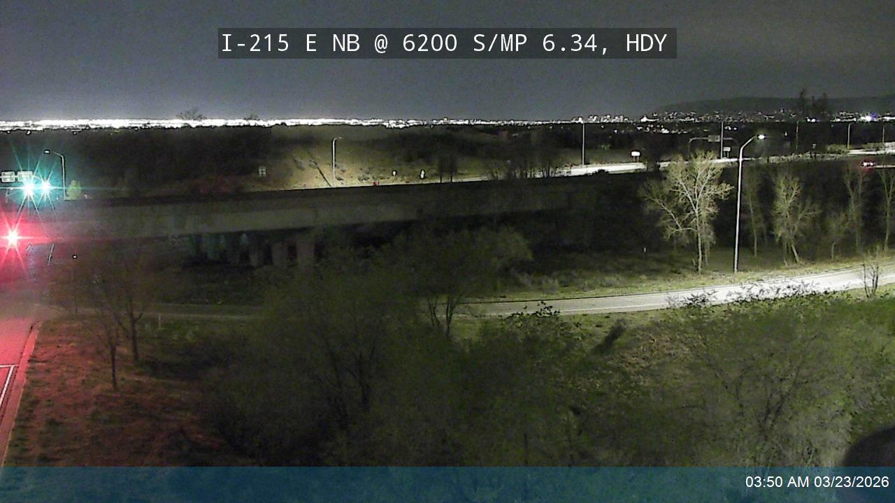 I-215 E NB @ 6200 S / SR-190 / MP 6.34, HDY live webcam