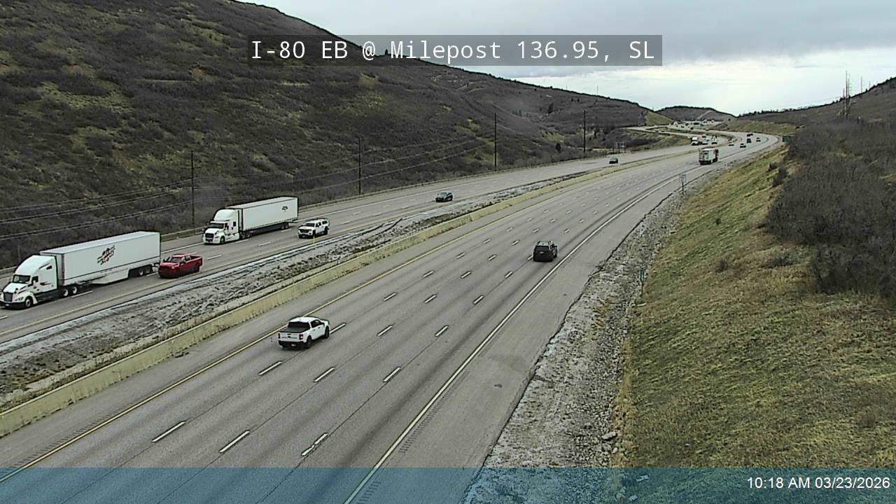 I-80 / Parleys Canyon EB @ Milepost 136.95, SL live webcam