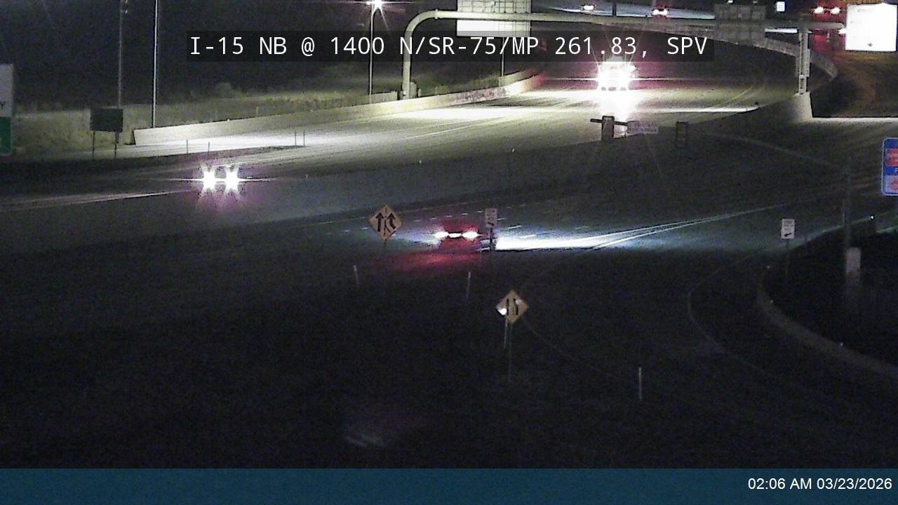 I-15 NB @ 1400 N / SR-75 / MP 261.83, SPV live webcam