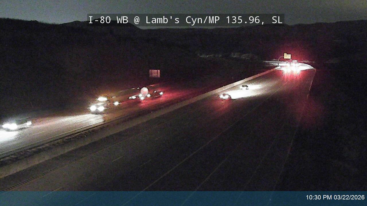 I-80 / Parleys Canyon WB @ Lamb's Canyon Rd On-ramp / MP 135.96, SL live webcam