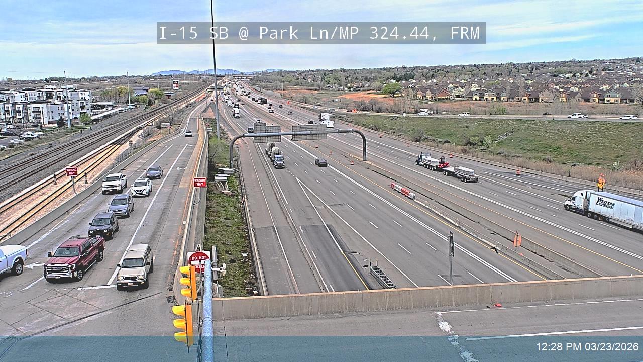 I-15 SB @ Park Ln / 1100 W / SR-225 / MP 324.44, FRM live webcam