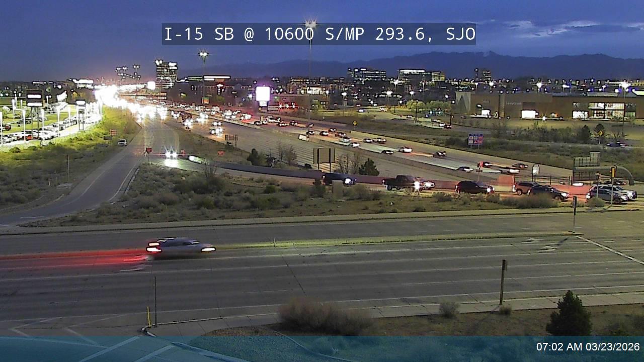I-15 SB @ 10600 S / South Jordan Pkwy / SR-151 / MP 293.6, SJO live webcam