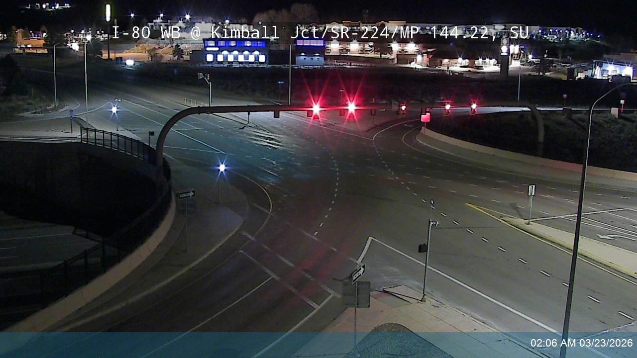 I-80 WB @ Kimball Jct / SR-224 / MP 144.22, SU live webcam