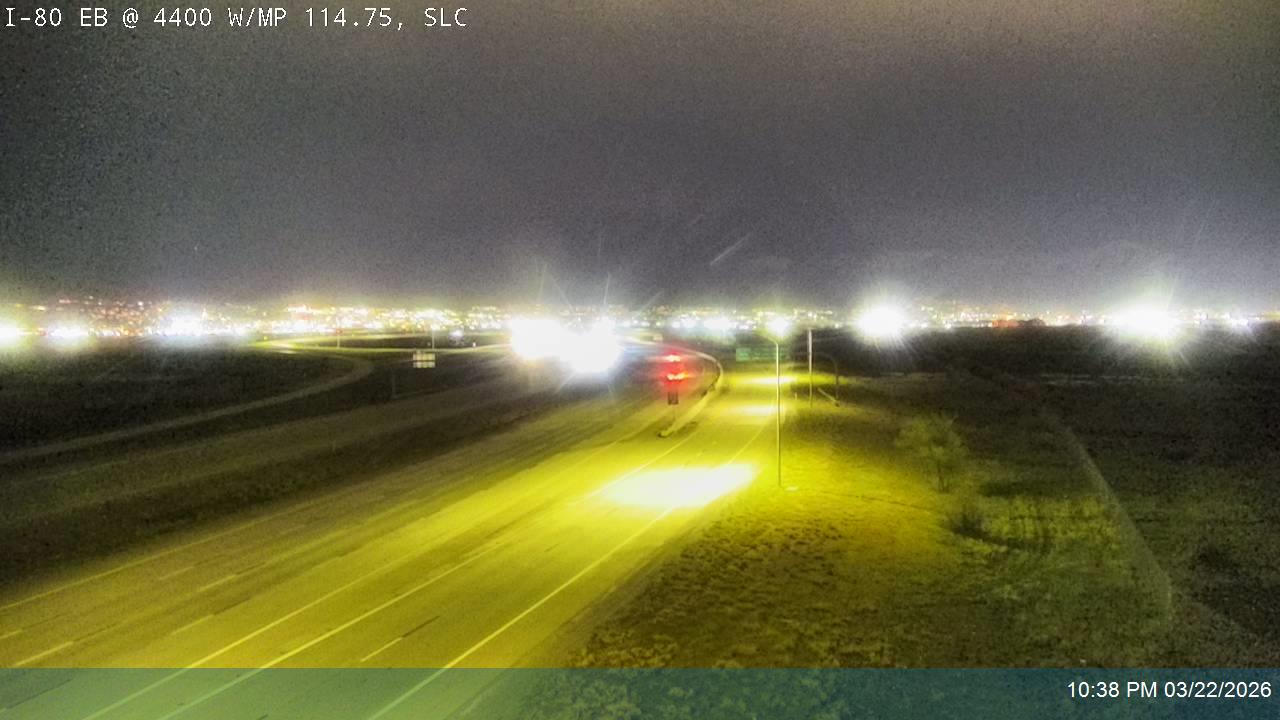 I-80 EB @ 4400 W / MP 114.75, SLC live webcam