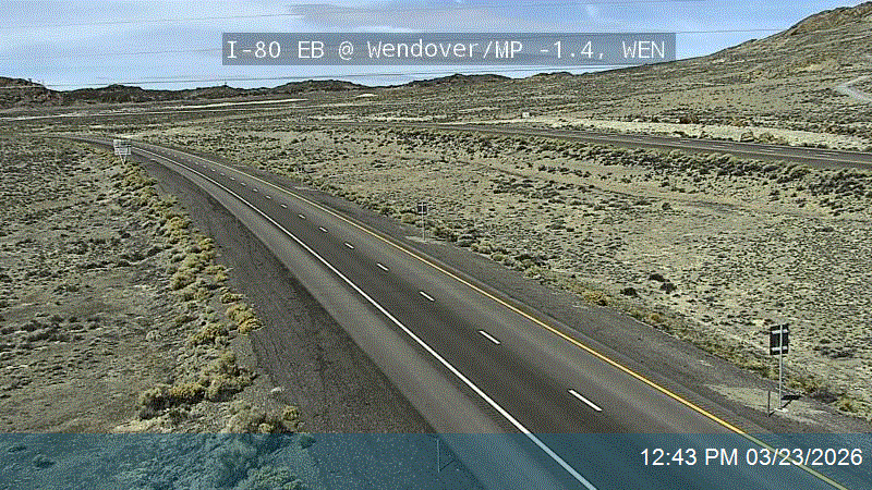 I-80 EB @ Wendover / UT MP -1.4 / NV MP 409.25, WEN live webcam