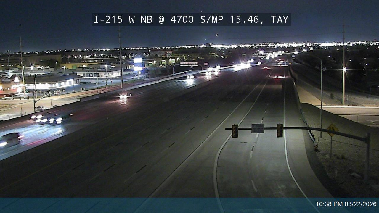 I-215 W NB @ 4700 S / SR-266 / MP 15.46, TAY live webcam