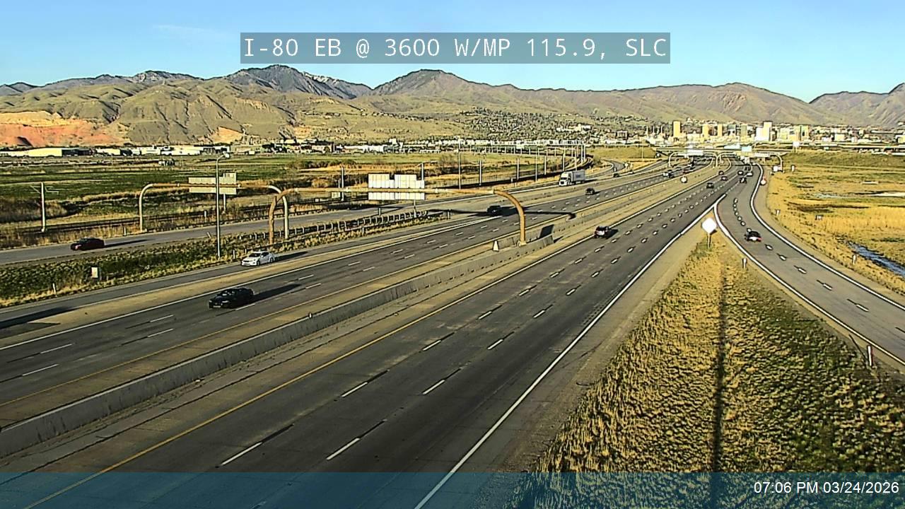 I-80 EB @ 3600 W / MP 115.9, SLC live webcam