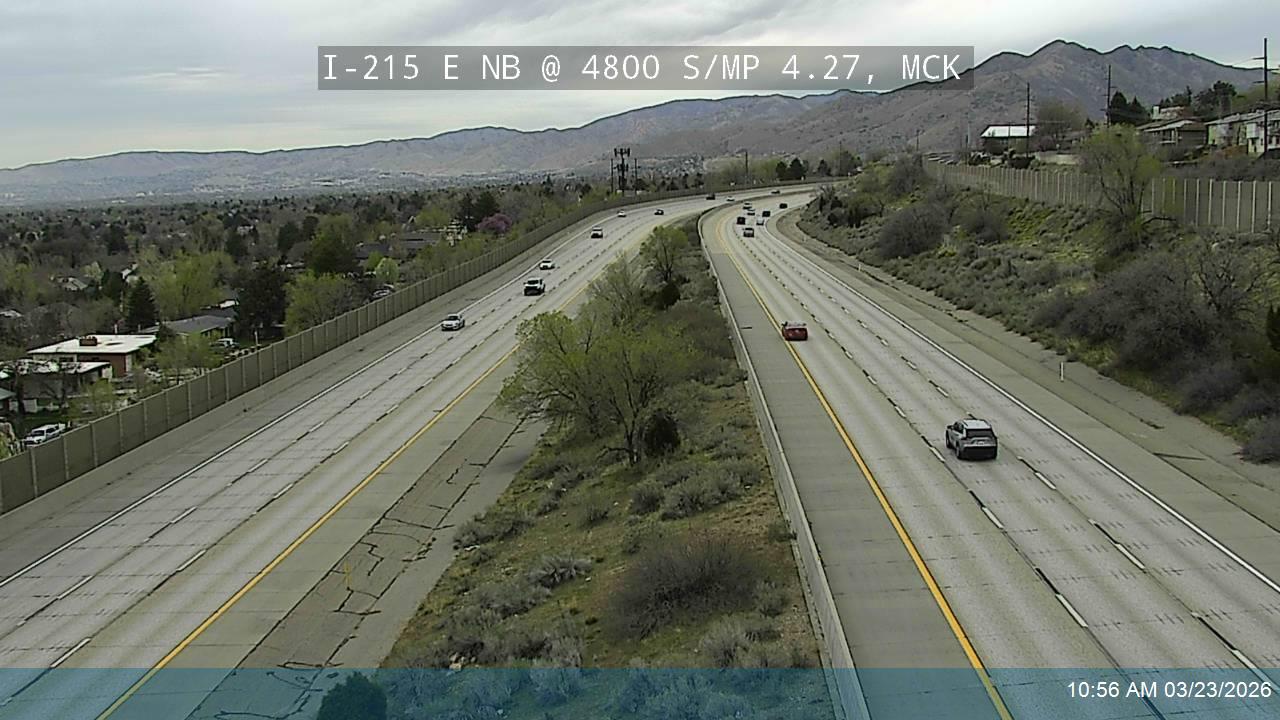 I-215 E NB @ 4800 S / MP 4.27, MCK live webcam