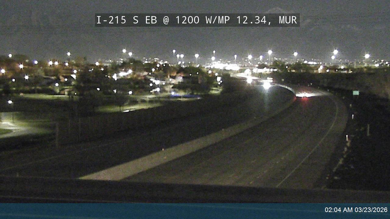 I-215 S EB @ 1200 W / Murray Pkwy Ave / MP 12.34, MUR live webcam