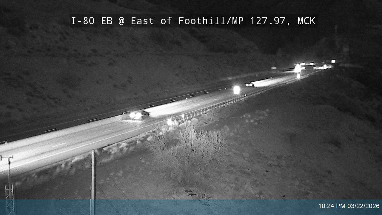 I-80 EB @ 3250 E / East of Foothill / MP 127.97, SL live webcam