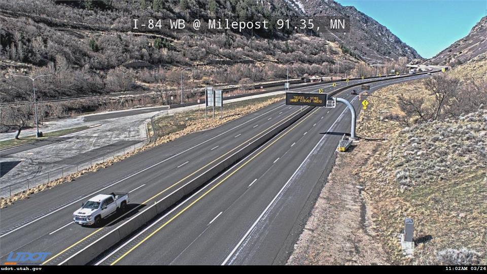 I-84 / Weber Canyon WB @ Milepost 91.35, MN