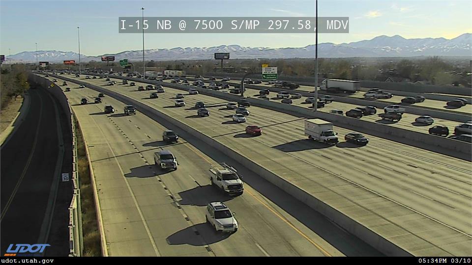 I-15 NB @ 7500 S / MP 297.58, MDV