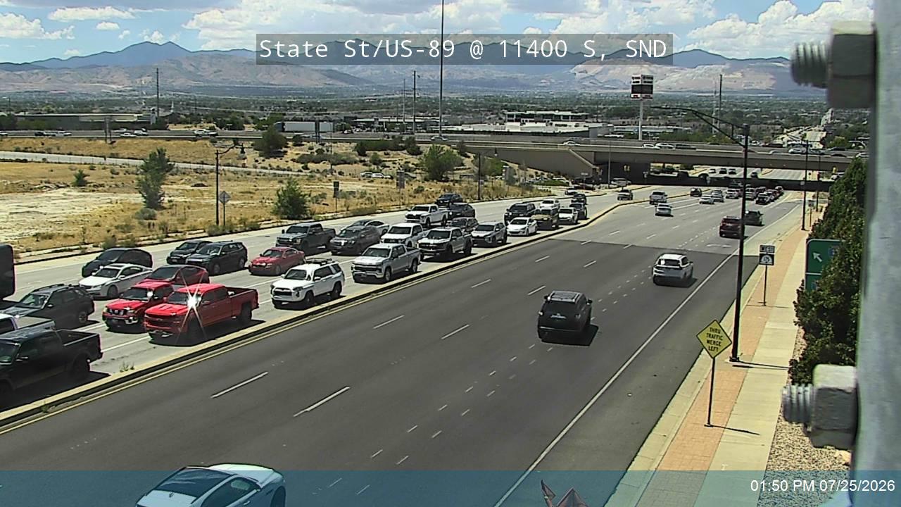 Live UDOT traffic camera: State St / US-89 @ 11400 S / SR-175, SND
