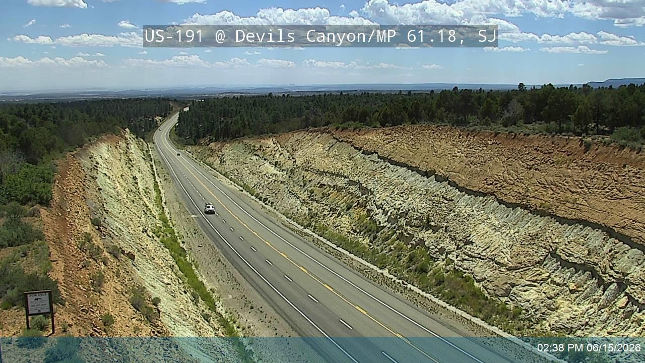 US-191 NB @ Devils Canyon / MP 61.18, SJ
