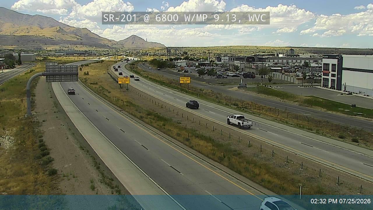 Live UDOT Verkehrskamera: SR-201 @ 6800 W / MP 9.13, WVC