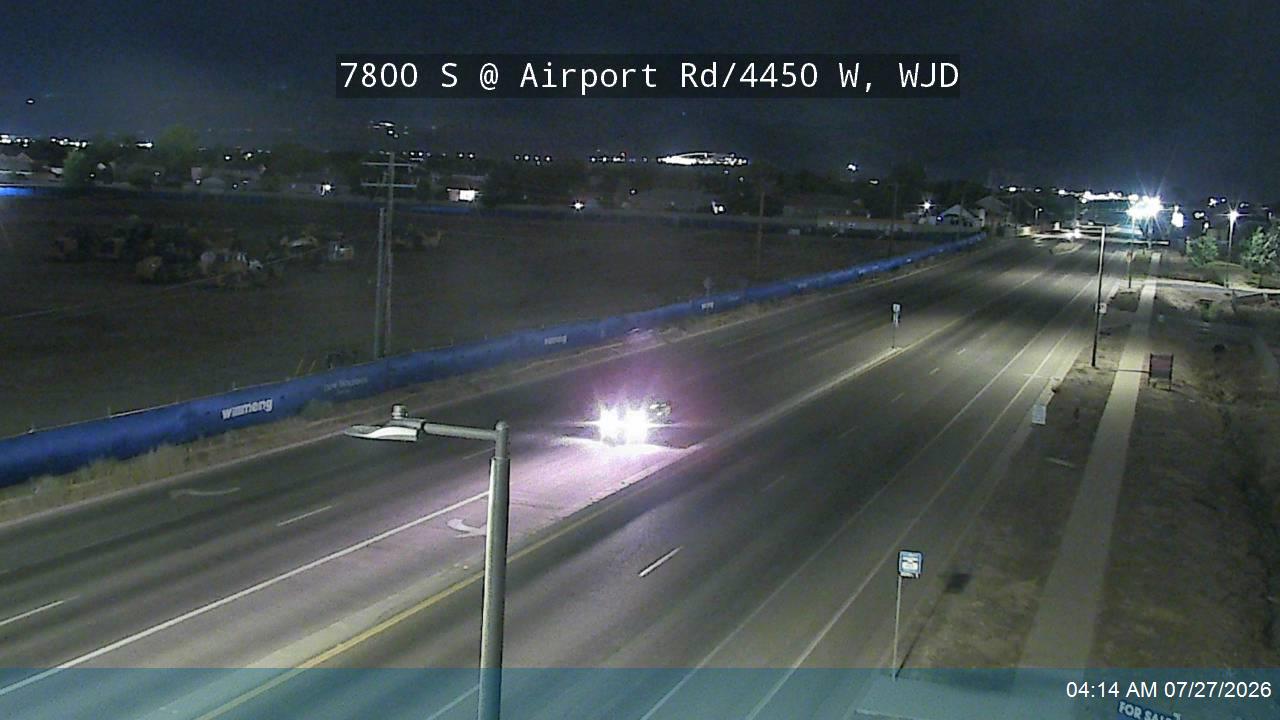 Live UDOT cámara de tráfico: 7800 S @ Airport Rd / 4450 W, WJD