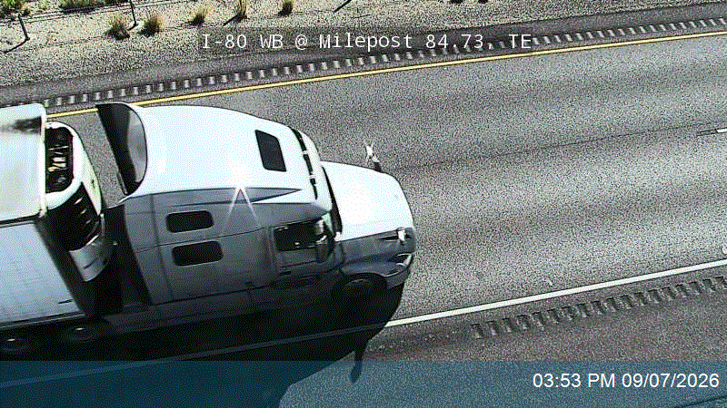 I-80 WB @ Milepost 84.73, TE road camera