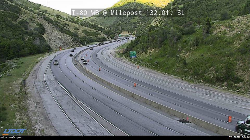 I-80 / Parley`s Canyon WB @ Mt Aire Canyon Rd / MP 132.01, SL