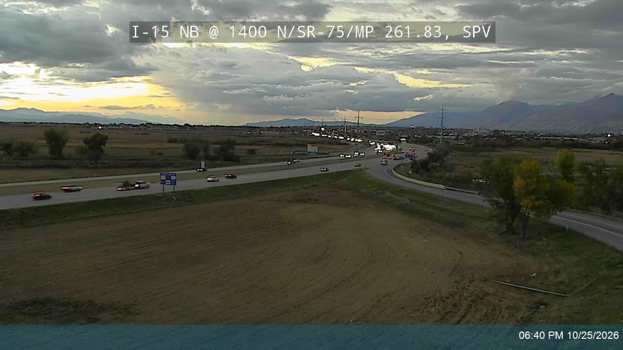 I-15 NB @ 1400 N / SR-75 / MP 261.83, SPV road camera