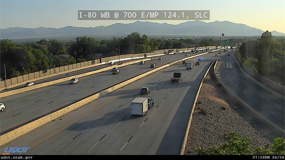 I-80 WB @ 700 E / SR-71 / MP 124.1, SLC