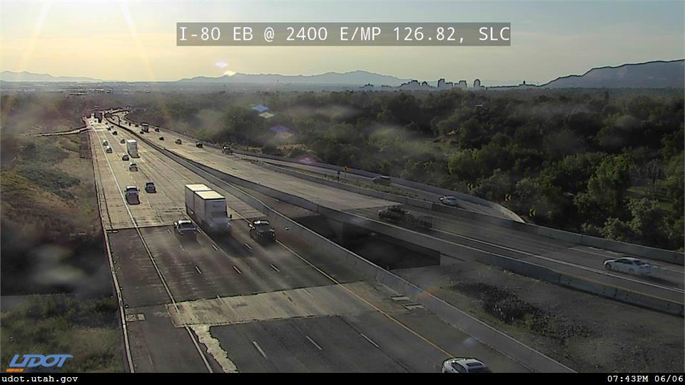 I-80 EB @ 2400 E / MP 126.82, SLC