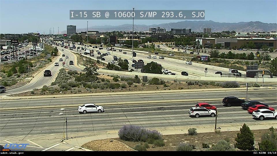 I-15 SB @ 10600 S / South Jordan Pkwy / SR-151 / MP 293.6, SJO