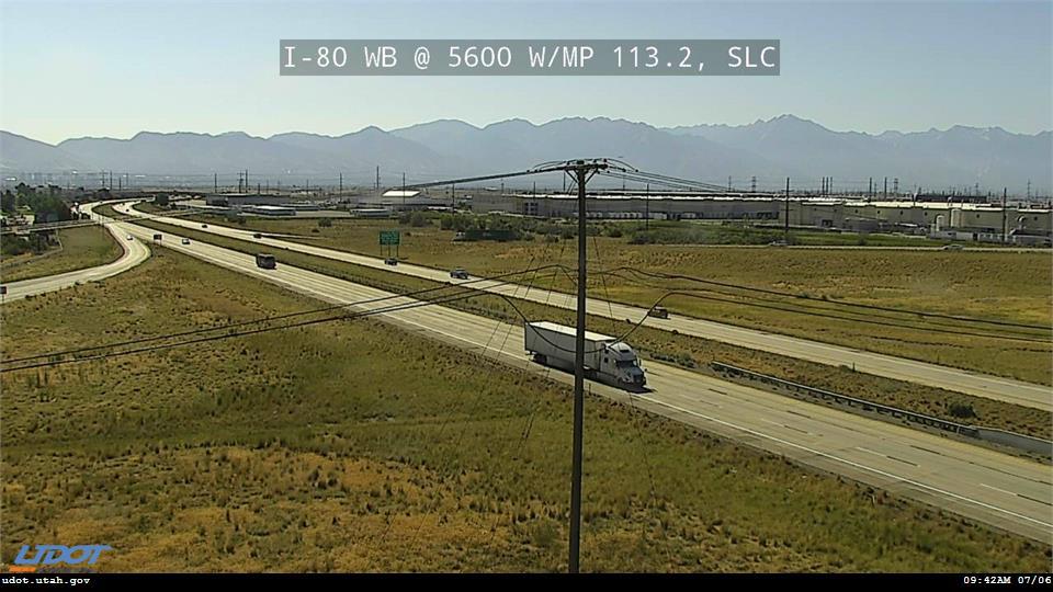 I-80 WB @ 5600 W / SR-172 / MP 113.2, SLC