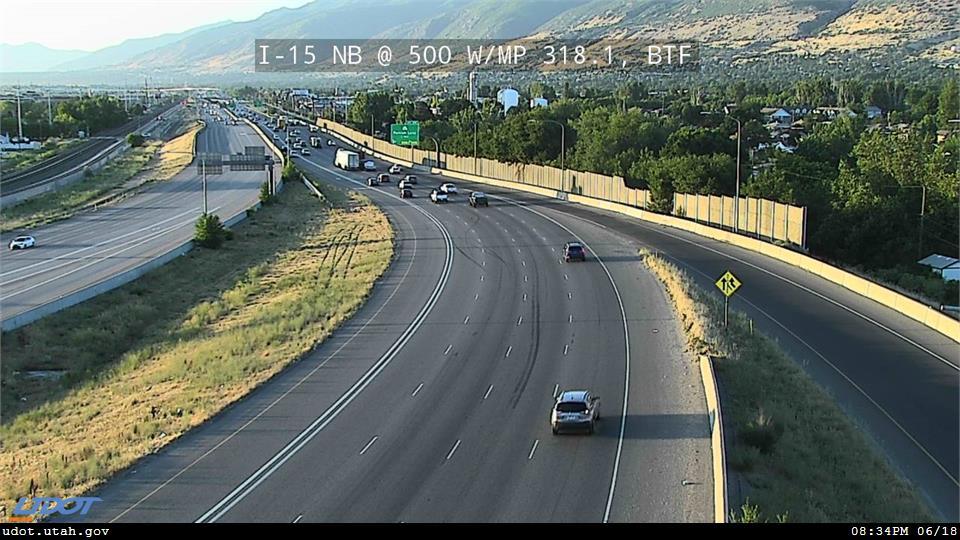 I-15 NB @ 500 W / US-89 / MP 318.1, BTF