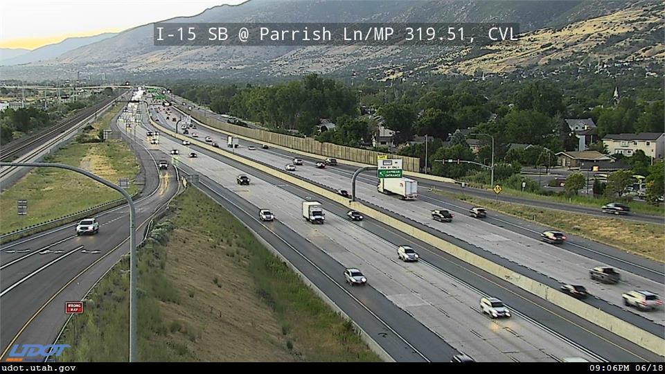 I-15 SB @ Parrish Ln / 400 N / SR-105 / MP 319.51, CVL