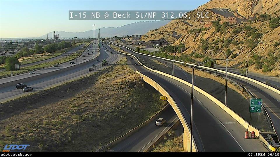 I-15 NB @ Beck St / US-89 / MP 312.06, SLC