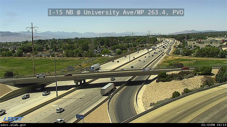 I-15 NB @ University Ave / US-189 / 1860 S / MP 263.4, PVO